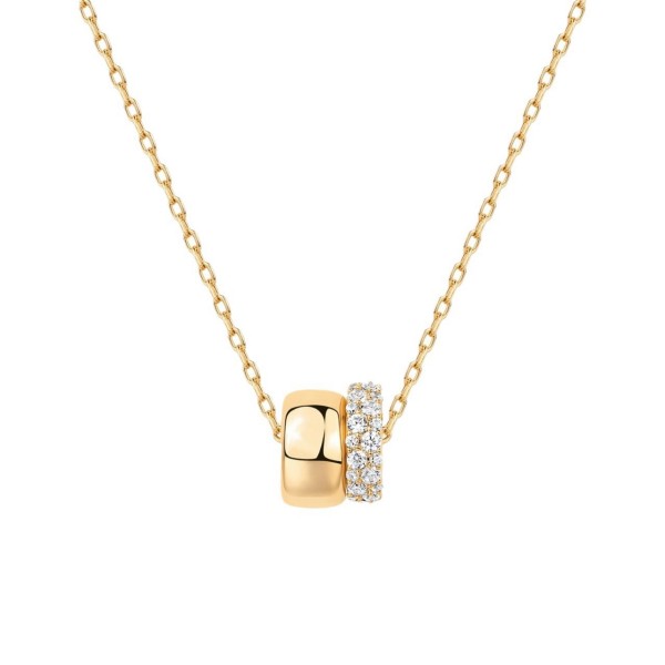 (image for) Double Rondelle Pendant Necklace