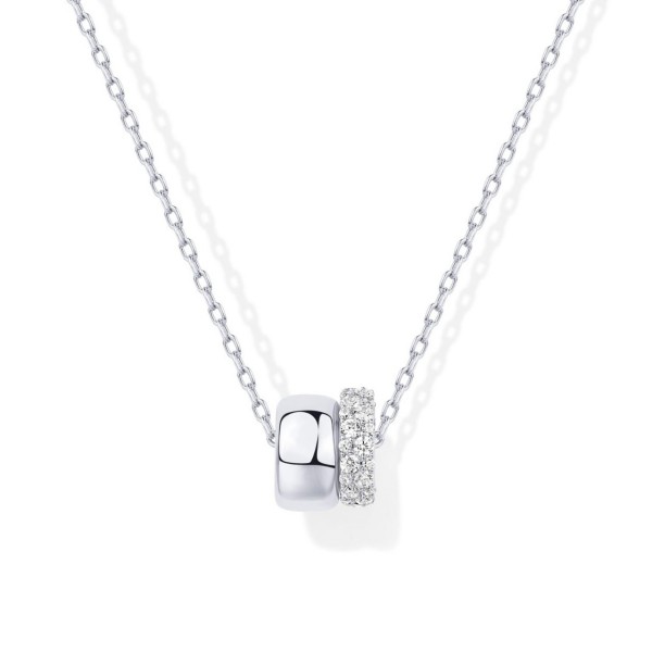 (image for) Double Rondelle Pendant Necklace