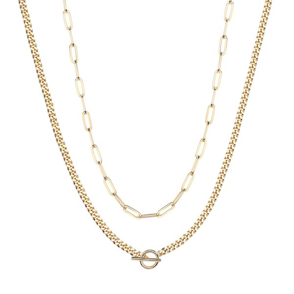 (image for) Layered Paperclip Toggle Necklace