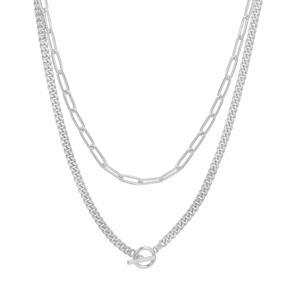 (image for) Layered Paperclip Toggle Necklace